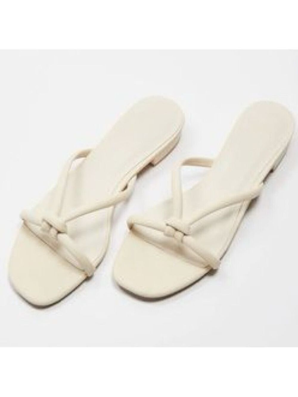 Oasis Society ADA Knot Slip On Flat Sandal in Beige